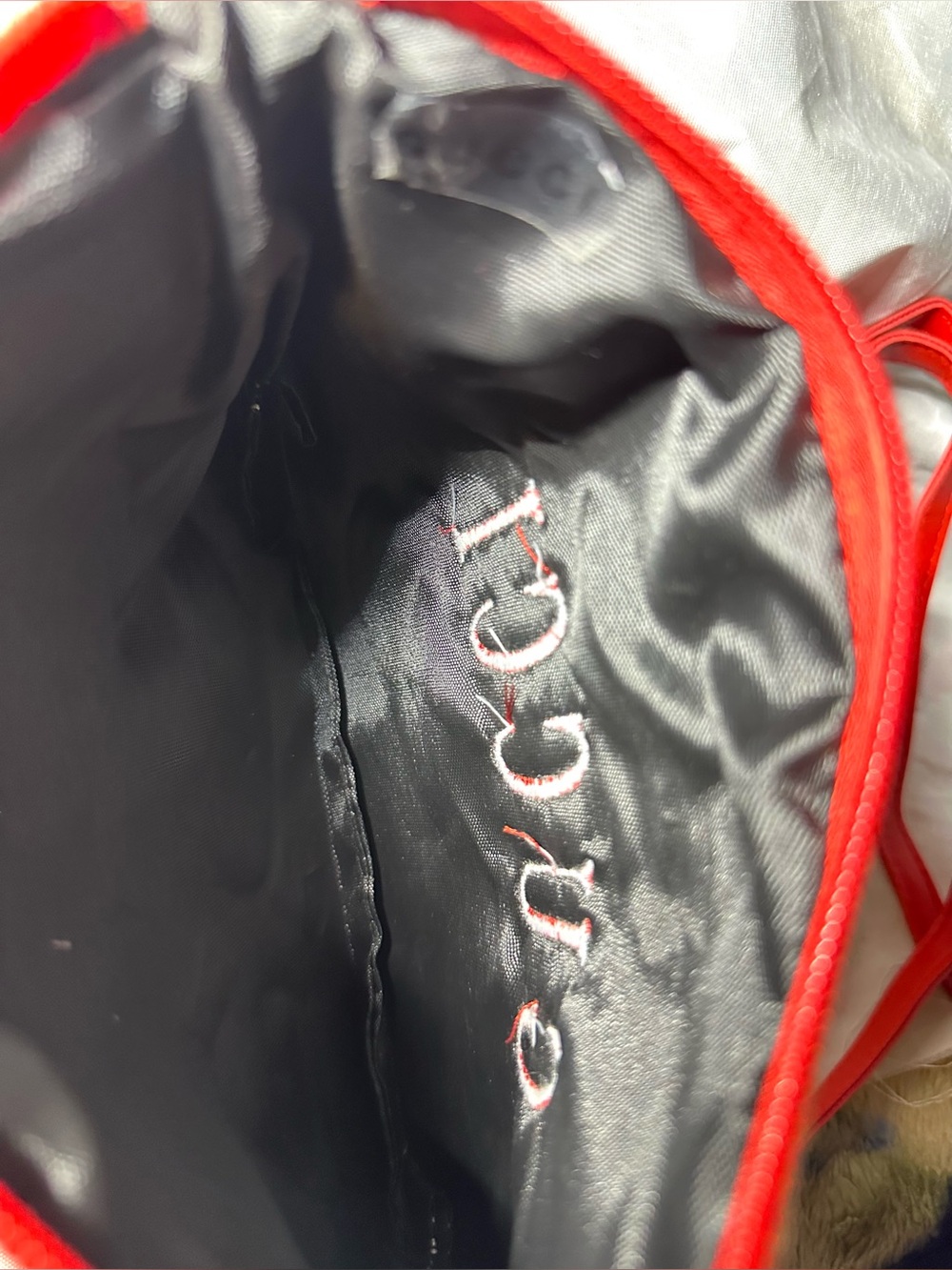 Gucci Natural Straw Tote with Red Embroidered Logo GWP/ Novelty Gift NWT - Picture 6 of 9